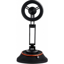 Odea Hepu Armor Series HP-AA01 Güçlü Manyetik Araç Içi Telefon Tutucu - 360° Dönebilen Başlık ve Katlanabilir Alüminyum Alaşım Gövde Tüm Akıllı Telefonlarla Uyumlu Torpido Üstü Mıknatıslı Araç Tutacağı