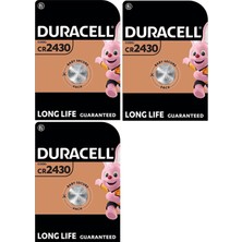 Odea Duracell Lityum Electronics Cr 2430 3 Volt Düğme Pil 3'lü Paket