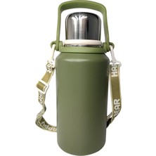 Odea 316 L Çelik Yeşil Kamp Piknik Için 1200 ml Sıcak Soğuk Matara Suluk CIN477YS