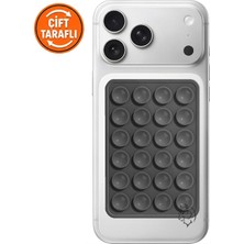 Odea Uruchı Çift Taraflı Silikon Vantuzlu Telefon Tutucu, Ahtapot Vakumlu Tasarım, Telefon Arkası Kılıf Tutucu, Araç ve Masa Üstü Kullanım, Tüm Cep Telefonu Modellerine Uygun, Koyu Gri, Çift Taraflı