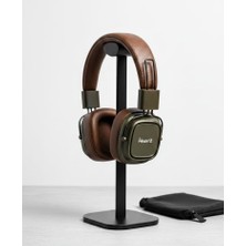 Odea Heartz Clasic H10 Kafaüstü Wireless Bluetooth Kulaküstü Büyük Klasik Üst Kalite Kablosuz Kulaklık 120 Saat Bekleme 8 Saat Aktif Müzik 5.4 Version Bluetooth (Koyu Kahve)
