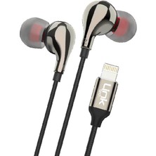 Odea Linktech E82 Lightning Stereo Kulak Içi Kablolu Kulaklık Siyah