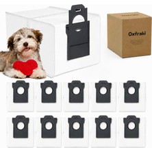 Odea Oxfraki 10'lu Paket Elektrikli Süpürge Torbası, Dreame L10S/X40/L40/L20/X50 Ultra, Mova E30/P50 Ultra, E12 Filtreleme ile Uyumlu, Sızdırmaz, Sağlam Plastik Klips, Uzun Ömürlü Elektrikli Süpürge