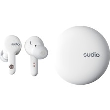 Odea Sudio A2 Beyaz Gerçek Kablosuz Kulaklık Şarj Kılıfı, Kulak Içi Gürültü Önleyici Kulaklık, Bluetooth 5.2, 30 Saat Oyun Süresi, Ipx4 Su Geçirmez