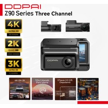 Odea Ddpai Z90 Araç Kamerası Ön Arka Iç Kamera 3 Kanallı Full Hd Kayıt Geniş Açı Döngüsel Kayıt