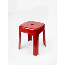 Odea Saban Kırmızı Plastik Alaska Model Sağlam Tabure 36X36X46CM