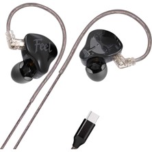 Odea Klasse Feel Iem Kulaklık, Kulak Içi Gaming In-Ear Headphone (Feel Pro [type-C] [mikrofonlu])