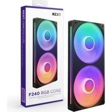 Odea Nzxt F240 Rgb Çekirdek - 2 x 120MM Rgb Fanlı 240MM Tek Çerçeve Fan Ünitesi - Hız ve Aydınlatma Kontrolü - Yüksek Statik Basınç ve Hava Akışı - Akışkan Dinamik Rulmanlar - Fan Başına 8 Argb LED - Siyah