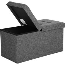 Odea Songmıcs Saklama Alanlı Tabure Oturma Bankı Katlanabilir 2 Kişilik Yük Kapasitesi 300 kg Suni Deri Kırmızı 76 x 38 x 38 cm LSF40R, Koyu Gri, 76 x 38 x 38 cm