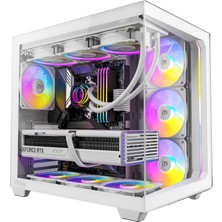 Odea Antec C5 Argb Beyaz, 4 x 120MM Argb Pwm Fan Dahil, Temperli Cam, Tip-C 3.2, Mid-Tower Atx Oyuncu Kasası