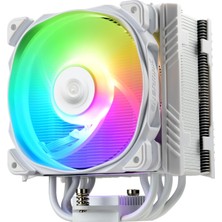 Odea ETS-T50A-W-ARGB 120MM 5 x 6mm Isı Borulu Intel-Amd Uyumlu Beyaz Hava Soğutucu