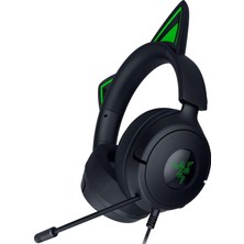 Odea Razer Kraken Kitty V3 x - Oyun Için Kablolu Kitty Kulaklık - Ikonik Kitty Kulakları - 270 G Hafif - Hyperclear Kardioid Mikrofon - Triforce 40 mm Sürücüler - 3,5 mm Jak | Siyah