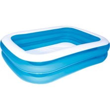 Odea Bestway- Jumbo Dikdörtgen Havuz, Mavi-Beyaz, 211 x 132 x 46 cm Aile Havuzu