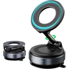 Odea Manyetik Araç Telefon Tutucu Vakumlu Vantuzlu, 360° Döner Telefon Standı, Güçlü Mıknatıs, Dashboard Cam ve Masa Uyumlu Araç Içi Telefon Tutucu, iPhone Samsung Xiaomi Huawei Tüm Telefonlar Için