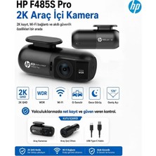 Odea Hp F485S Pro 2k Araç Içi Wi-Fi Kamera, Siyah