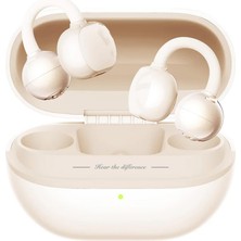 Odea Soundpeats Pop Clip Open-Ear Enc Ows Bluetooth 5.4 Kablosuz Kulaklık Bej