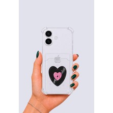 Renas Store iPhone 16 Kartlıklı Vinly Desenli Kılıf