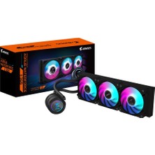Odea Gıgabyte Aorus Waterforce Iı 360 Aıo Sıvı Cpu Soğutucu - 3 x 120 mm Argb Fan, Sürgülü Kilitleme Mekanizması, Daisy-Chain, Intel Lga 1851 ve Amd Am5 ile Uyumlu