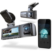 Odea Rexing R316 4K Araç Kamerası, Gps ve Wi-Fi, 64GB Sd Kart, Çift Kamera, Gece Görüşü