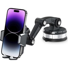 Odea Heartz Araba Tır ve Kamyon Uyumlu Katlanır Araç Içi Telefon Tutucusu Mekanizmalı Dönebilir Başlık ve Dönebilir Tabanlı Uzun Hareket Özgürlüğü Sağlayan Cam, Konsola Sabitlenir Vakum ve Yapışkan Araç Tu