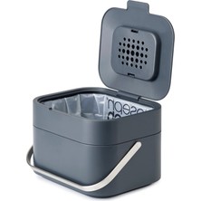 Odea Joseph Joseph 30015 Stack 4 Organik Atık Kabı, Plastik, 23,5 x 19,7 x 16,1 Cm, Grafit, 23.5X19.7X16.1 cm