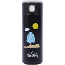 Odea Any Morning 420 ml Paslanmaz Çelik Termos, Sızdırmaz, Vakumlu, Siyah SK22017