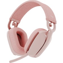 Odea Logitech Zone Vibe 100 Kablosuz Kulak Üstü Kulaklık, Gürültü Önleyici Mikrofon, Pembe