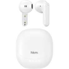 Odea Hkm Tech Opus Bluetooth V5.4, Kablosuz Kulak Içi Tws Kulaklık, Enc Destekli 4 Mikrofon Sistemi, Beyaz