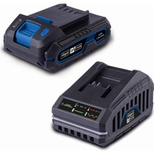 Odea Scheppach Başlangıç Kiti 2.0AH Akü + 20V Şarj Cihazı - Sbsk2.0