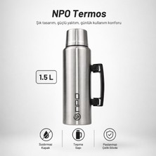 Odea Npo NT01 1.5l Çift Katmanlı Vakum Teknolojili 24H Sıcak 48H Soğuk 72H Buzlu Koruma Çelik Termos