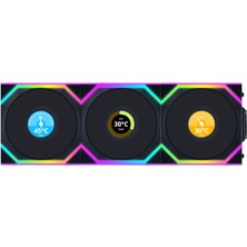 Odea Lian Li Unı Fan Sl Wıreless LCD 3X120MM Siyah Kasa Fanı (G99.12SLLCD1W3B.00)