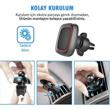 Odea Araç Içi Telefon Tutucu Güçlü Mıknatıslı Havalandırmaya Takılan Kablo Sabitleme Özellikli HY-XH17
