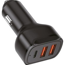 Odea Lucatech iPhone 15 Pro Max / 16 Pro / 17 ve Samsung Galaxy S23 / S24 ile Uyumlu 100W Ultra Hızlı Araç Şarj Aleti, Siyah