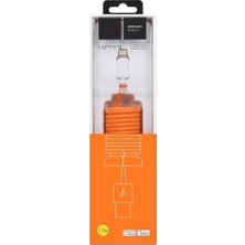 Odea Pdateknoloji Lighting ile Uyumlu Data ve Şarj Kablosu Örgülü 1.1m - CX10 Turuncu