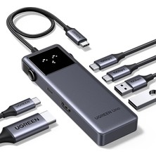 Odea Ugreen Uno USB C Hub 5 Gbps, 4K@60Hz Hdmı, LED Ekran, 2usb A ve 2usb C, Pd 100W, iPhone 15, iPad Pro/air, MacBook Pro/air, Steam Deck Vb. ile Uyumludur.