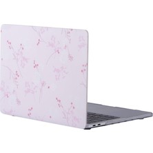 Odea Mcstorey Macbook Air Kılıf 13 Inç FLOWER05NL Eski USB Girişli Model 2010-2017 A1369 A1466 ile Uyumlu Açık Pembe