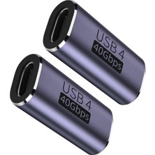 Odea Dbilida USB C Dişi Adaptör 2 Paket, 40GBPS Usb4 Adaptör Desteği 100W, 8k@60Hz, 5K@60Hz, 4K@120Hz Thunderbolt 4/3, MacBook Pro 2021, MacBook Air 2022 ve Daha Fazla Tip C Cihazlarla Uyumlu