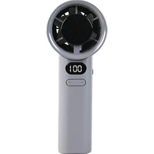 Odea Senon M11 Dijital LED Göstergeli Portatif Fan Mini Vantilatör Soğutucu El Fanı (Gri)