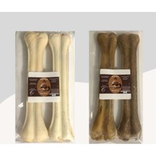 Odea 27 cm Beyaz ve Naturel Press Çiğneme Kemiği 2 Paket (4 Adet)
