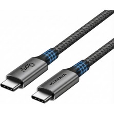 Odea Mikrava USB 4.0 V2.0, 80GBPS USB C Veri Kablosu, 240W USB C Şarj Kablosu, 8K@60hz 4K@240Hz 2K@360Hz Thunderbolt 5 Görüntü Kablosu, Macbook, Monitör, Docking Istasyonu, iPhone ile Uyumlu - 1 Metre