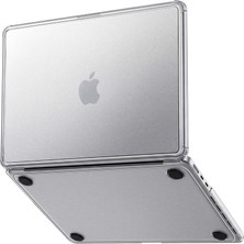 Odea Minesk MacBook Air【m5/m4/m3/m2】13.6 Inç | ile Uyumlu Mat Kılıf Köşe Korumalı ve Şeffaf Çizgi Detaylı Tasarım | 2026/2025/2024/2023/2022 | A3449 - A3240 - A3113 - A2681 | (Şeffaf)
