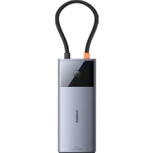 Odea Hub 6in1 Baseus Metal Gleam 2 Serisi, Usb-C'den 2xusb 3.0 Usb-C'ye, HDMI Usb-C Pd Ethernet RJ45