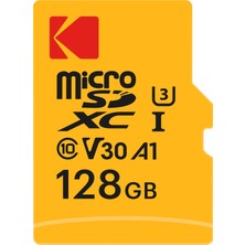 Odea Smartree Kodak Mikro Sd Kart, 128 Gb, Uhs-I U3 V30 A1 Microsdhc/xc – Mikro Sd Hafıza Kartı – 95 Mb/s'ye Kadar Okuma Hızı – Yazma Hızı Maks. 85 Mb/s – Ek Bellek Multimedya Cihazları