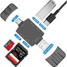 Odea Coverzone Alüminyum Kasa USB 3.0 Otg USB C Kart Okuyucu | iPhone Lightning ve iPad ile Uyumlu, Type-C Girişli Sd Tf Multi Card Reader, SYD-A1C (SYD-A1C)