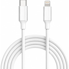 Odea Type-C To Lightning Şarj Kablosu 1 Metre, 30W Hızlı Şarj ve Veri Aktarımı, Güçlendirilmiş Konektör Ucu, Lightning Girişli Cihazlarla Uyumlu, Beyaz Sarj Kablosu Yeni Nesil