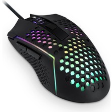 Odea Redragon M987 Hafif 55G Petek Oyun Faresi Rgb Arkadan Aydınlatmalı Kablolu 6 Düğmeler Programlanabilir 12400 Dpı Windows Pc Bilgisayar Için