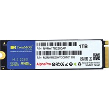 Odea Twinmos 1tb M.2 Pcıe Gen3 Nvme SSD (3600-3250MB-S) NVME1TB2280AP Tlc 3dnand SSD