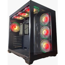 Odea Gameforce Liquid 7×120 mm Fanlı Rgb Kumandalı Kontrolcülü Atx Oyuncu Bilgisayar Kasası