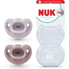 Odea Nuk Fc SOFT%100 Silikon 2'li Emzik, Mor/kırmızı