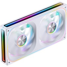 Odea Jonsbo ZA-240W Pc Kasa Fanı, Hepsi (2) Bir Arada, 2X120MM Argb Fanlı Tek Çerçeve Ünitesi, Pwm, 3pin Argb, 4 Taraflı Infinity Ayna Fanı 2400RPM, Alüminyum Isim Plakası, 28MM Kalın Beyaz